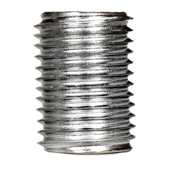 1/4 IP Steel Nipple, Zinc Plated, 5/8`` Length, 1/2`` Wide Nipple by Satco