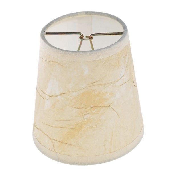 Clip On Shade, Beige Parchment Round, 3`` Top, 4`` Bottom, 4`` Side Clip On Shade by Satco