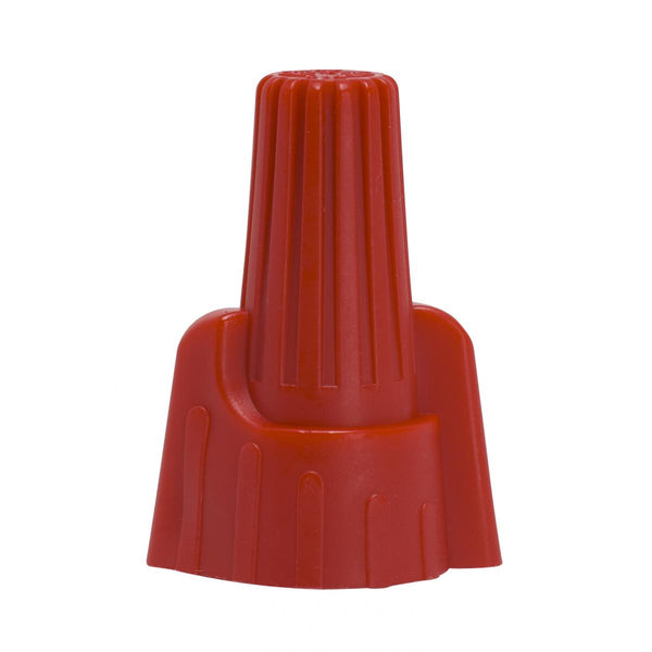 Wing Nut Wire Connector With Spring Inserts, For 105C Supply Wire, 600V, Red Finish, 5 #16 Max Wing Nut Wire Connector With Spring Inserts by Satco