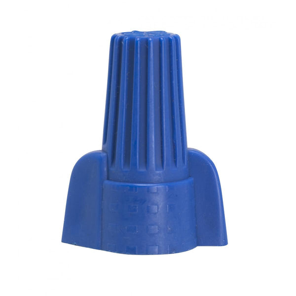 Wing Nut Wire Connector With Spring Inserts, For 105C Supply Wire, 600V, Blue Finish, 4 #10 Max Wing Nut Wire Connector With Spring Inserts by Satco