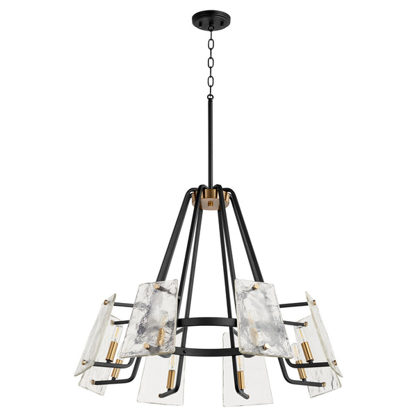 Quorum - 637-8-69 - Eight Light Chandelier - Tioga - Textured Black w/ Aged Brass from Lighting & Bulbs Unlimited in Charlotte, NC