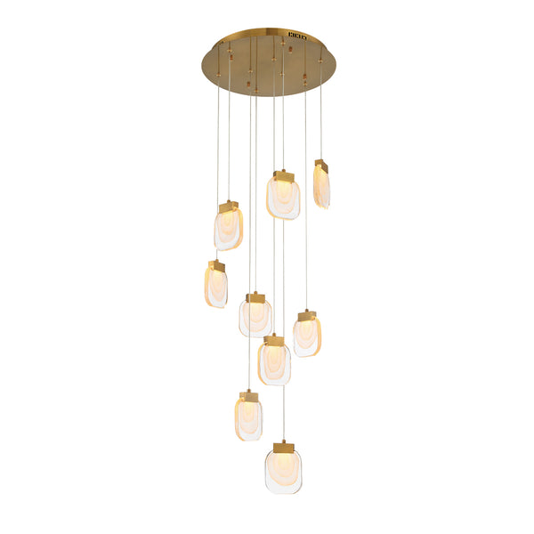 Eurofase - 38043-017 - LED Chandelier - Paget - Gold from Lighting & Bulbs Unlimited in Charlotte, NC