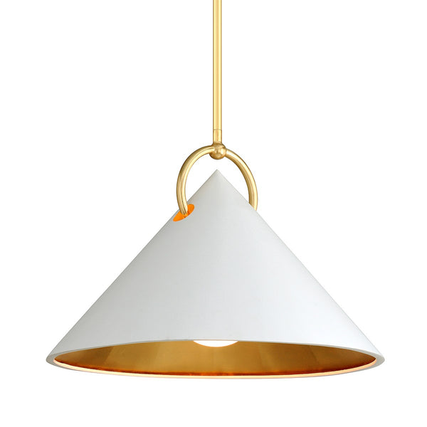 Corbett Lighting - 290-41 - One Light Pendant - Charm - Gold Leaf/White from Lighting & Bulbs Unlimited in Charlotte, NC