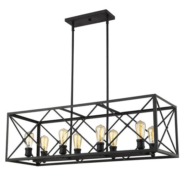 Acclaim Lighting - IN21123BK - Eight Light Island Pendant - Brooklyn - Matte Black from Lighting & Bulbs Unlimited in Charlotte, NC