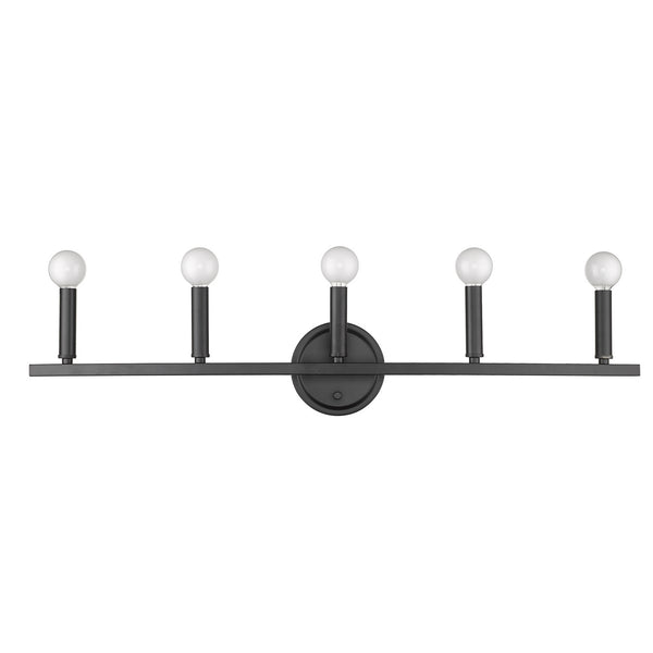 Acclaim Lighting - IN41156BK - Five Light Vanity - Sawyer - Matte Black from Lighting & Bulbs Unlimited in Charlotte, NC