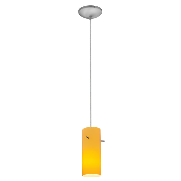 Access - 28030-3C-BS/AMB - LED Pendant - Cylinder - Brushed Steel from Lighting & Bulbs Unlimited in Charlotte, NC