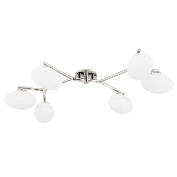 Hudson Valley - 5541-PN - Six Light Semi Flush Mount - Wagner - Polished Nickel from Lighting & Bulbs Unlimited in Charlotte, NC