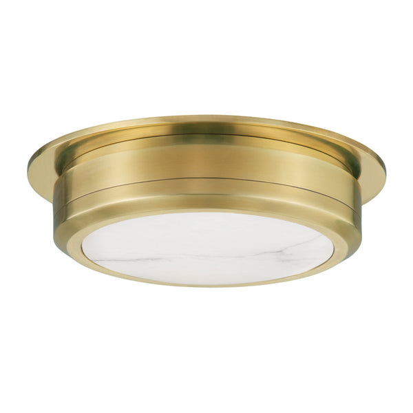 Hudson Valley - 8014-AGB - LED Flush Mount - Greenport - Aged Brass from Lighting & Bulbs Unlimited in Charlotte, NC