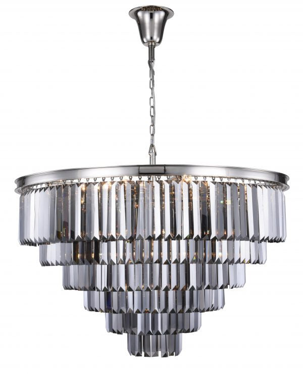 Elegant Lighting - 1231D44PN-SS/RC - 33 Light Chandelier - Sydney - Polished Nickel from Lighting & Bulbs Unlimited in Charlotte, NC