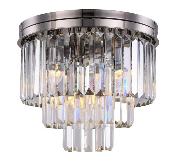 Elegant Lighting - 1231F20PN/RC - Nine Light Flush Mount - Sydney - Polished Nickel from Lighting & Bulbs Unlimited in Charlotte, NC