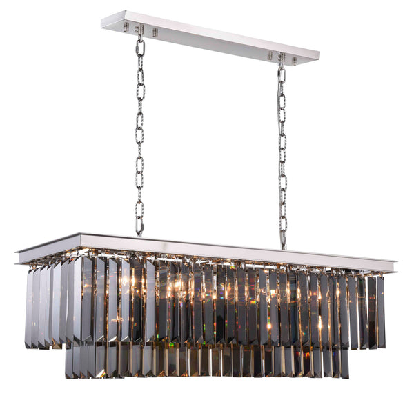 Elegant Lighting - 1232D40PN-SS/RC - 12 Light Chandelier - Sydney - Polished Nickel from Lighting & Bulbs Unlimited in Charlotte, NC