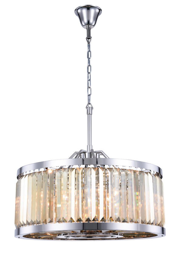 Elegant Lighting - 1233D28PN-GT/RC - Eight Light Chandelier - Chelsea - Polished Nickel from Lighting & Bulbs Unlimited in Charlotte, NC