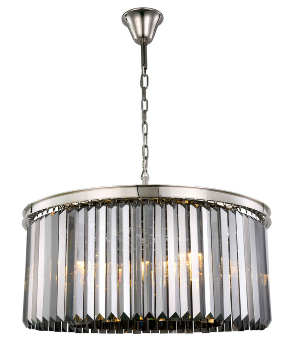 Elegant Lighting - 1238D31PN-SS/RC - Eight Light Chandelier - Sydney - Polished Nickel from Lighting & Bulbs Unlimited in Charlotte, NC
