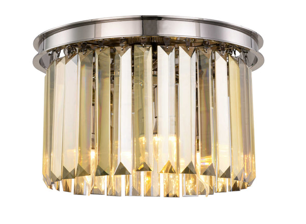Elegant Lighting - 1238F16PN-GT/RC - Three Light Flush Mount - Sydney - Polished Nickel from Lighting & Bulbs Unlimited in Charlotte, NC