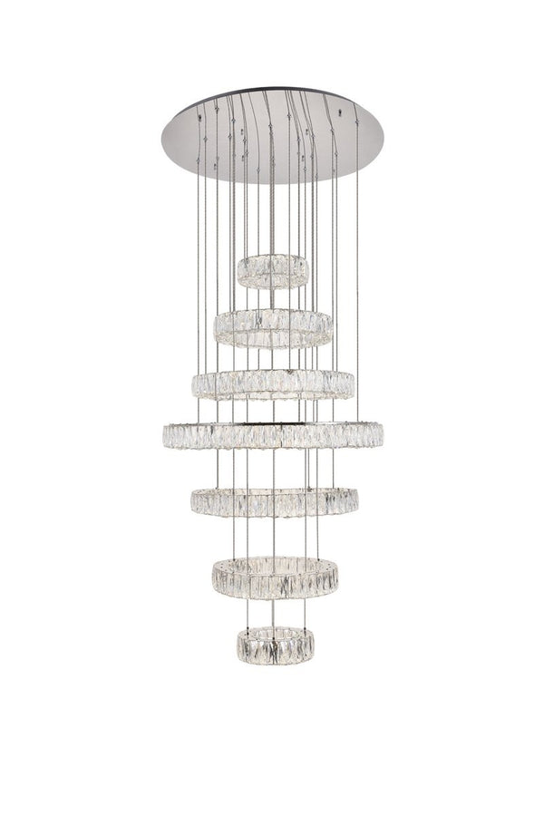 Elegant Lighting - 3503G34C - LED Chandelier - Monroe - Chrome from Lighting & Bulbs Unlimited in Charlotte, NC