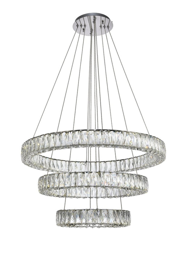 Elegant Lighting - 3503G3LC - LED Chandelier - Monroe - Chrome from Lighting & Bulbs Unlimited in Charlotte, NC