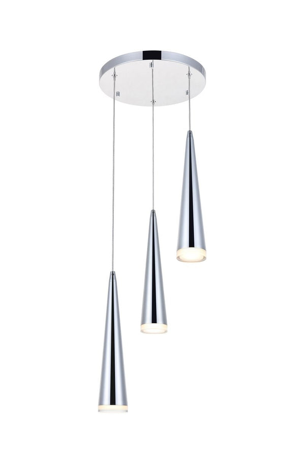Elegant Lighting - 5201D12C - LED Pendant - Fantasia - Chrome from Lighting & Bulbs Unlimited in Charlotte, NC