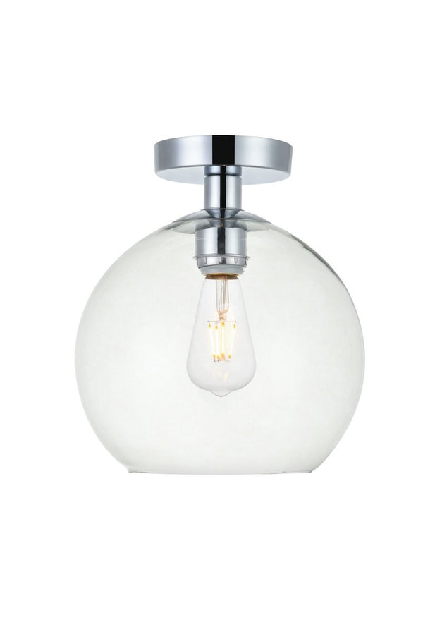 Elegant Lighting - LD2210C - One Light Flush Mount - BAXTER - Chrome And Clear from Lighting & Bulbs Unlimited in Charlotte, NC