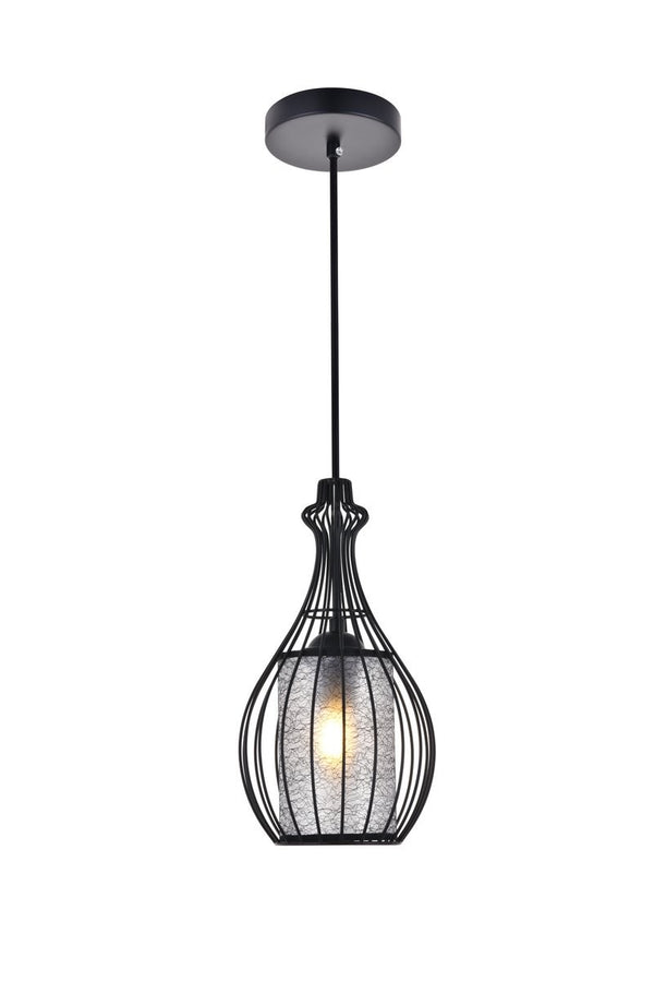 Elegant Lighting - LD2419BK - One Light Pendant - Miya - Black from Lighting & Bulbs Unlimited in Charlotte, NC