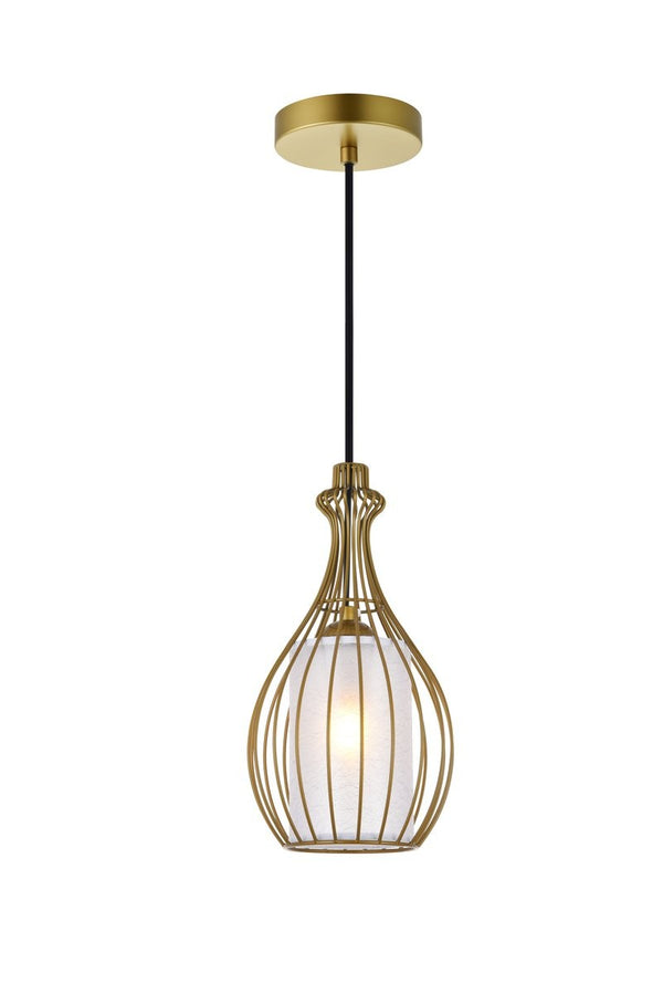 Elegant Lighting - LD2419BR - One Light Pendant - Miya - Brass from Lighting & Bulbs Unlimited in Charlotte, NC