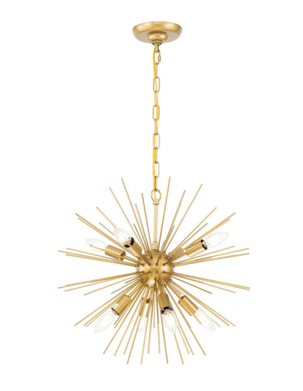 Elegant Lighting - LD5036D20BR - Eight Light Pendant - Timber - Brass from Lighting & Bulbs Unlimited in Charlotte, NC