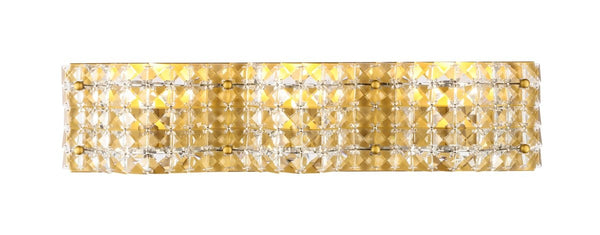 Elegant Lighting - LD7016BR - Three Light Wall Sconce - Ollie - Brass And Clear Crystals from Lighting & Bulbs Unlimited in Charlotte, NC