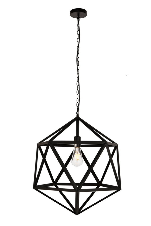 Elegant Lighting - LDPD2111 - One Light Pendant - Redmond - Black from Lighting & Bulbs Unlimited in Charlotte, NC