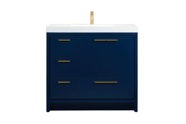 Elegant Lighting - VF46036MBL - Bathroom Vanity Set - Wyatt - Blue from Lighting & Bulbs Unlimited in Charlotte, NC