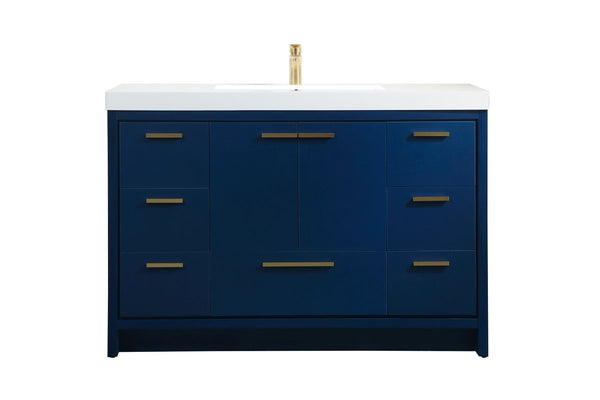 Elegant Lighting - VF46048MBL - Bathroom Vanity Set - Wyatt - Blue from Lighting & Bulbs Unlimited in Charlotte, NC