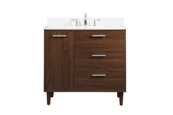 Elegant Lighting - VF47036MWT-BS - Vanity Sink Set - Baldwin - Walnut from Lighting & Bulbs Unlimited in Charlotte, NC