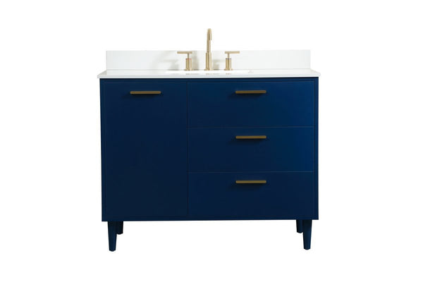 Elegant Lighting - VF47042MBL-BS - Vanity Sink Set - Baldwin - Blue from Lighting & Bulbs Unlimited in Charlotte, NC