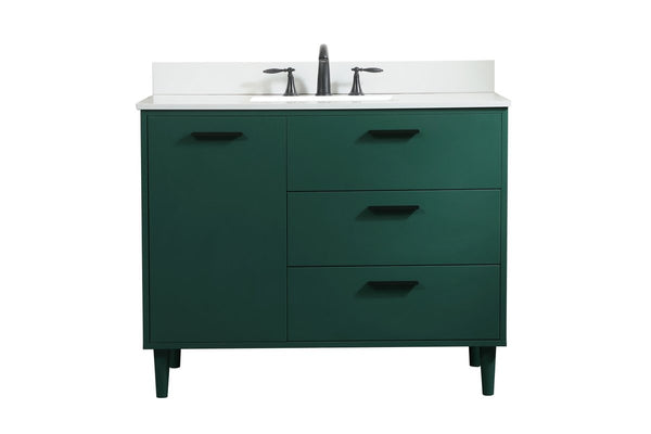 Elegant Lighting - VF47042MGN-BS - Vanity Sink Set - Baldwin - Green from Lighting & Bulbs Unlimited in Charlotte, NC