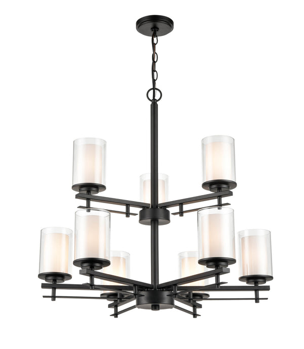 Millennium - 5519-MB - Nine Light Chandelier - Huderson - Matte Black from Lighting & Bulbs Unlimited in Charlotte, NC