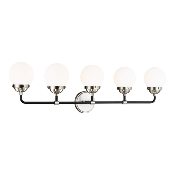 Visual Comfort Studio - 4487905-962 - Five Light Wall / Bath - Cafe - Brushed Nickel from Lighting & Bulbs Unlimited in Charlotte, NC