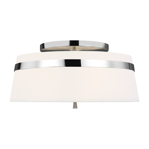 Visual Comfort Studio - AF1153PN - Three Light Semi-Flush Mount - Cordtlandt - Polished Nickel from Lighting & Bulbs Unlimited in Charlotte, NC