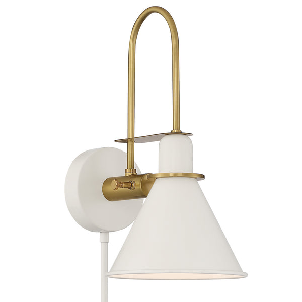 Crystorama - MED-B5501-WH - One Light Wall Mount - Medford - White from Lighting & Bulbs Unlimited in Charlotte, NC