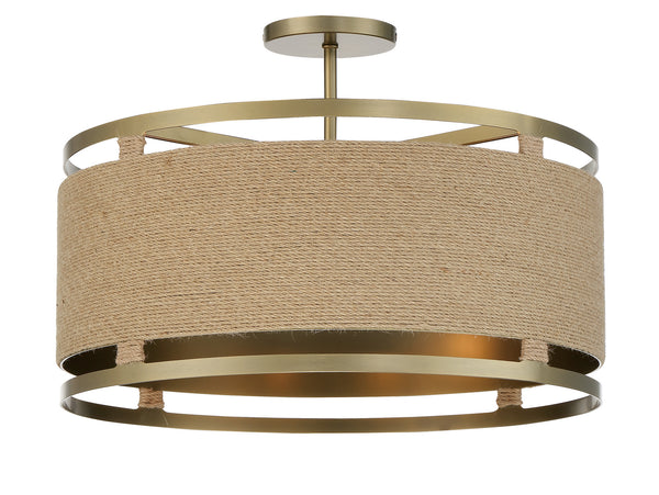 Minka-Lavery - 3869-695 - Four Light Semi Flush Mount - Windward Passage - Soft Brass from Lighting & Bulbs Unlimited in Charlotte, NC