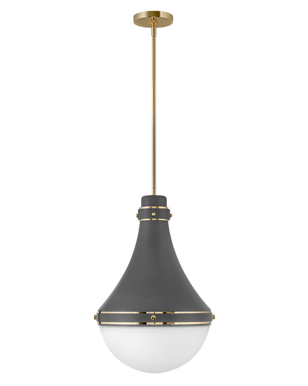 Hinkley - 39054DMG - LED Pendant - Oliver - Dark Matte Grey from Lighting & Bulbs Unlimited in Charlotte, NC