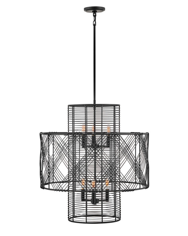 Hinkley - 41065BLK - LED Chandelier - Nikko - Black from Lighting & Bulbs Unlimited in Charlotte, NC