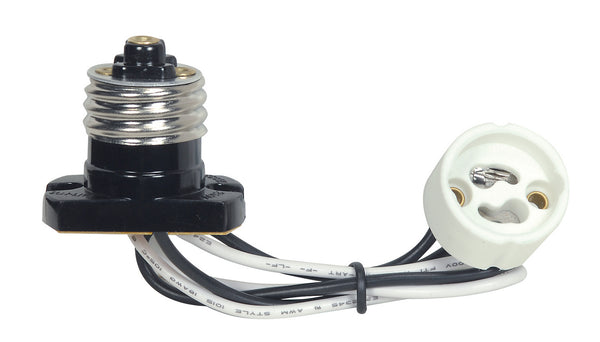 Satco - 80-2368 - E26 Flanged Adapter To Gu10 - Brown from Lighting & Bulbs Unlimited.