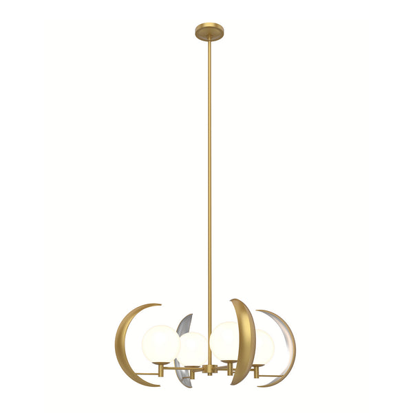 Alora - CH351204VB - Four Light Chandelier - Celeste - Vintage Brass from Lighting & Bulbs Unlimited in Charlotte, NC
