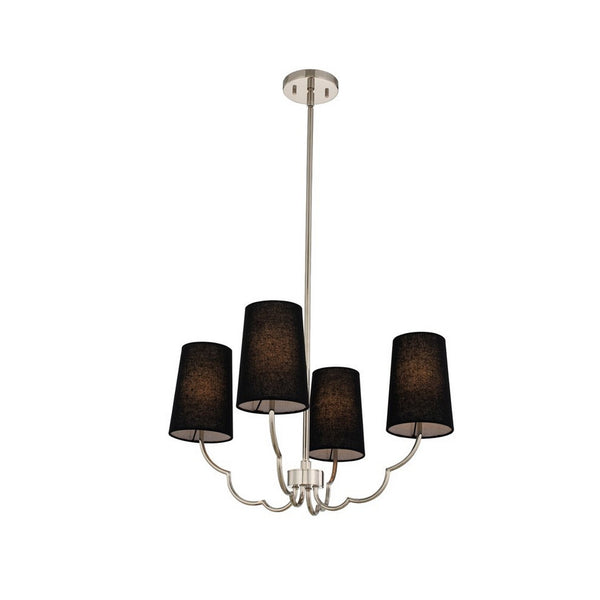 Kalco - 514371PN - Four Light Chandelier - Sophia - Polished Nickel from Lighting & Bulbs Unlimited in Charlotte, NC