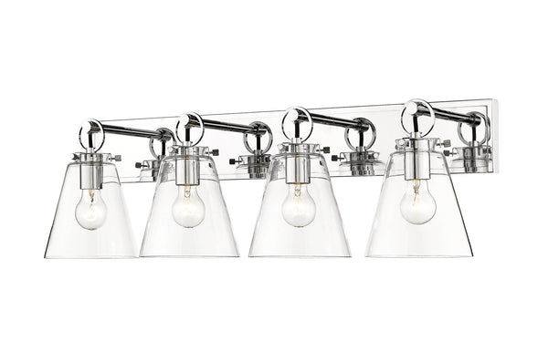 Z-Lite - 483-4V-CH - Four Light Vanity - Harper - Chrome from Lighting & Bulbs Unlimited in Charlotte, NC