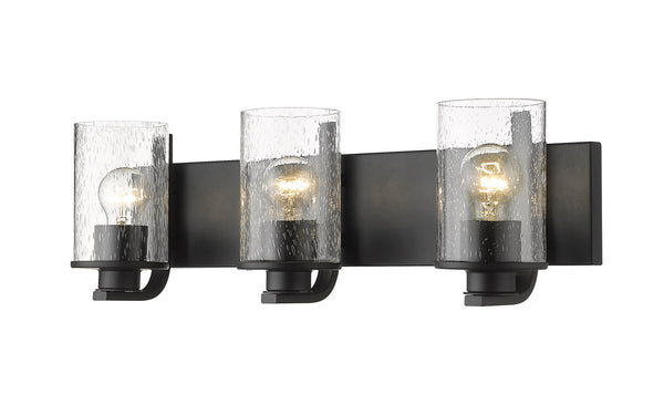 Z-Lite - 492-3V-MB - Three Light Vanity - Beckett - Matte Black from Lighting & Bulbs Unlimited in Charlotte, NC
