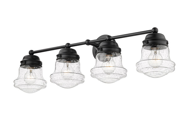 Z-Lite - 736-4V-MB - Four Light Vanity - Vaughn - Matte Black from Lighting & Bulbs Unlimited in Charlotte, NC