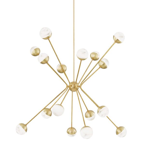 Hudson Valley - 2851-AGB - LED Chandelier - Saratoga - Aged Brass from Lighting & Bulbs Unlimited in Charlotte, NC