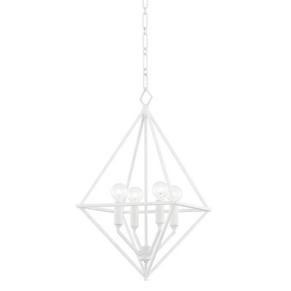 Hudson Valley - 3117-WP - Four Light Pendant - Haines - White Plaster from Lighting & Bulbs Unlimited in Charlotte, NC