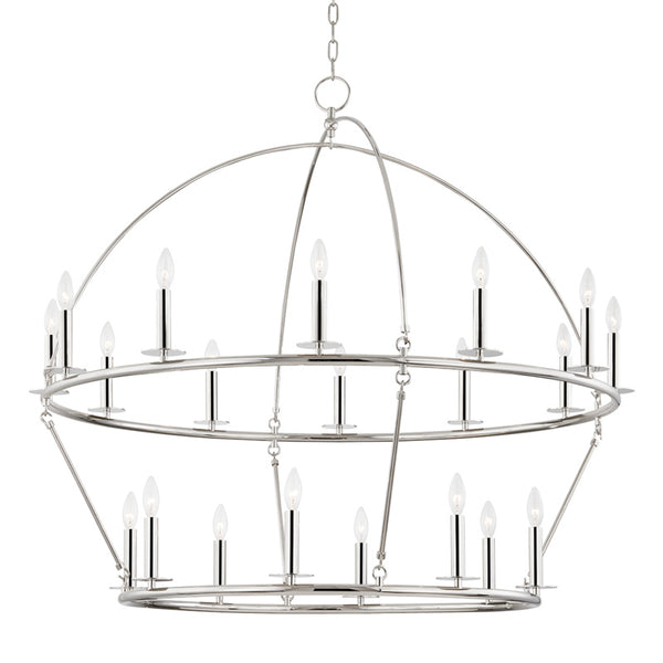 Hudson Valley - 9549-PN - 20 Light Chandelier - Howell - Polished Nickel from Lighting & Bulbs Unlimited in Charlotte, NC