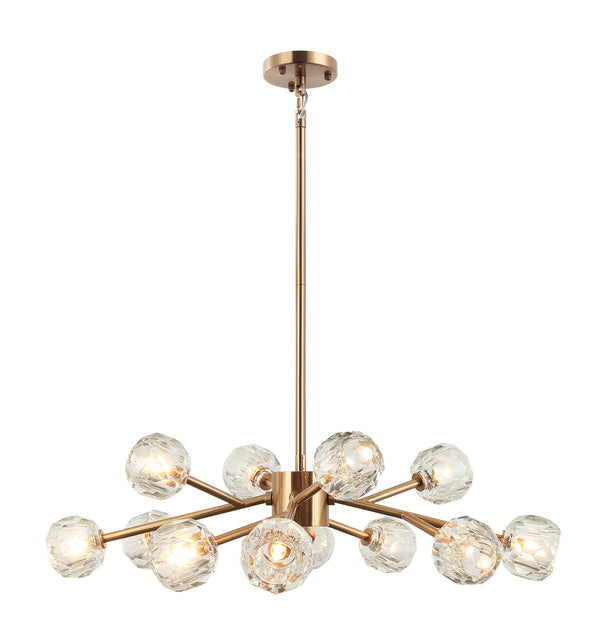 Matteo Lighting - C61412AG - 12 Light Chandelier - Rosa - Aged Gold Brass from Lighting & Bulbs Unlimited in Charlotte, NC