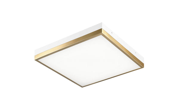 Matteo Lighting - M11414WHAG - One Light Flush Mount - Tux - White / Aged Gold Brass from Lighting & Bulbs Unlimited in Charlotte, NC
